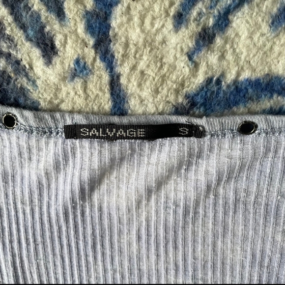 SALVAGE Gorgeous Baby Blue 'AMBOY ACES' BABY BLUE MINI DRESS/TOP. S - Picture 8 of 8